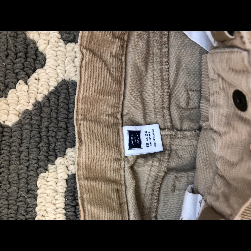 Janie & Jack corduroy Snap closure pants